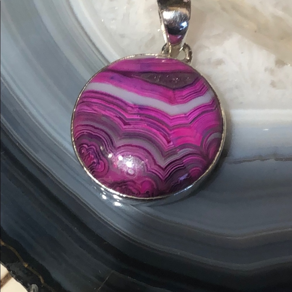 BOUTIQUE LAGUNA LACE AGATE 925 SILVER PENDANT